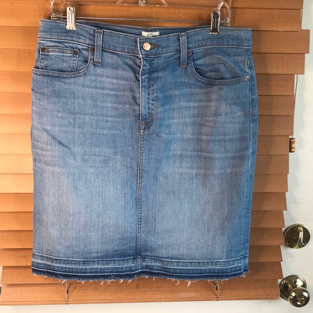 J.  Crew size 32 denim skirt